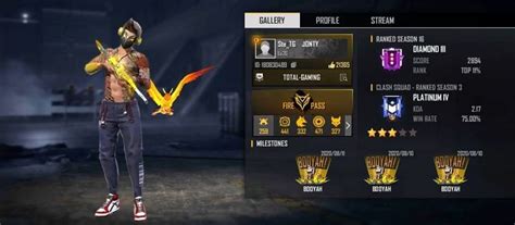 Jonty Gaming S Free Fire Id Stats K D Ratio And More