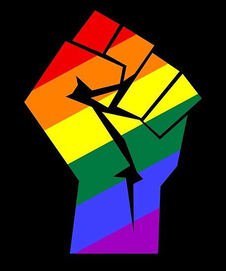 Resist Pride Rainbow Flag Fist Lgbt Poster By Jadespear Redbubble