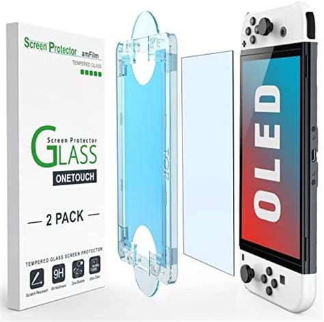 Orzly Glass Screen Protector For Nintendo Switch Oled Console