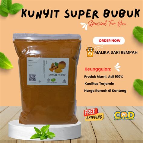 Jual KUNYIT BUBUK MURNI 1 KG MSR Tumeric Powder Grade A 1 Kg