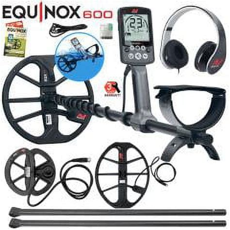 Minelab Equinox 600 Multi IQ Metal Detector Bundle With Minelab 6 Coil