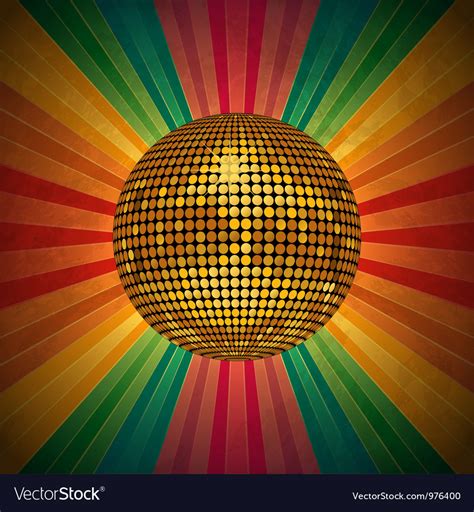 Retro disco ball background Royalty Free Vector Image