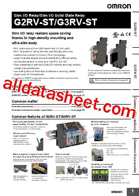 G Rv St A Vac Datasheet Pdf Omron Electronics Llc