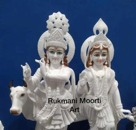 White Marble Radha Krishna Statue Temple At Rs 151000 In Jaipur ID