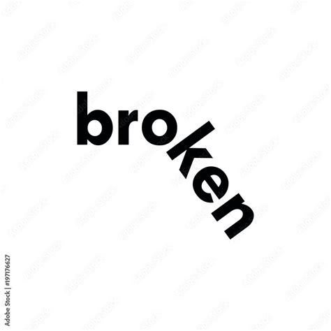 broken logo vector design stock vector adobe stock