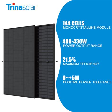 Trina High Quality All Black Solar Panel Tsm Ne09RC 05 400 430W