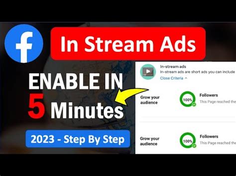 Enable Facebook In Stream Ads In Minutes Youtube