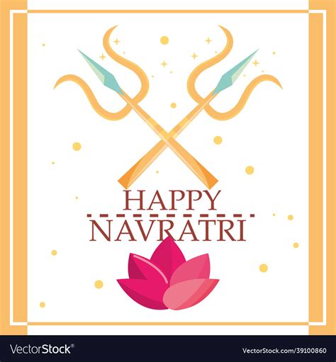 Happy navratri card Royalty Free Vector Image - VectorStock