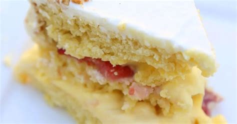 Custard Filled Victoria Sponge Cake Foodtalk