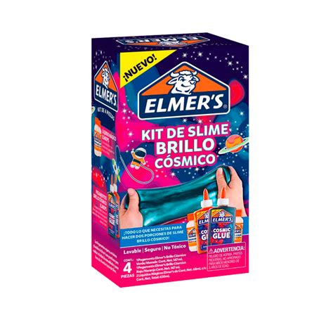 Elmers Kit Para Hacer Slime Brillo Cósmico 4 Piezas Yuner