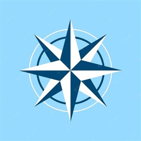 Premium Vector Blue Compass Rose Logo Template Illustration Design