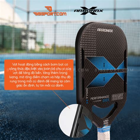 Vợt Pickleball Chính Hãng Arronax Performance 001 T700 3k Màu Đen