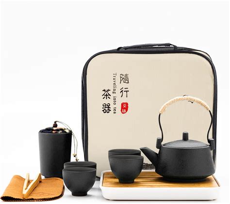 Amazon Fanquare Chinese Black Ceramic Kungfu Tea Set Japanese