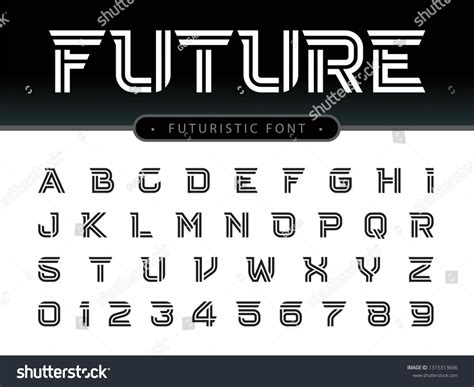 Futuristic Fonts Alphabet