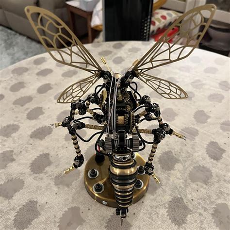 3d Metal Diy Mechanical Wasp Insects Puzzle Model Kit Assembly Jigsaw