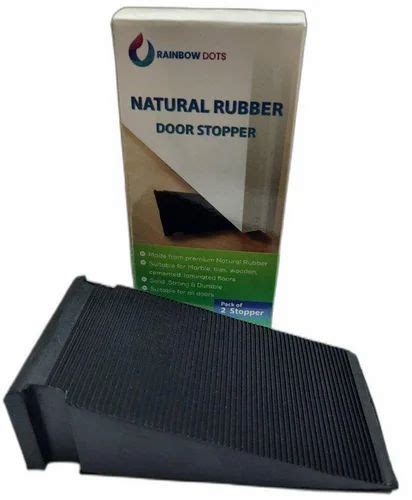 Black Color Coated Rubber Door Stopper Plunger Type Size 8 X 3 Inch