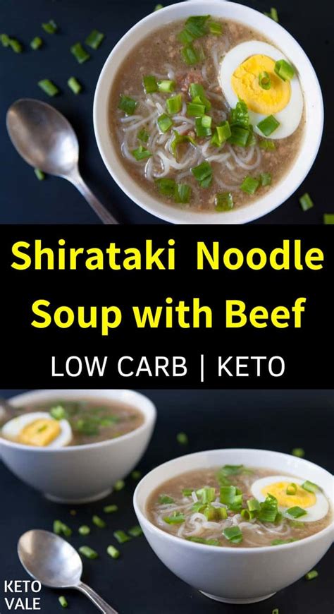 Easy Keto Beef Shirataki Noodle Soup Low Carb Recipe Ketovale