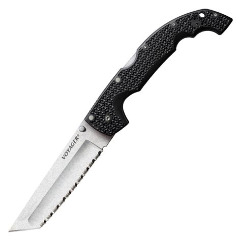 Cold Steel Axts Xl Voyager Tanto Fully Serrated Folding Knife