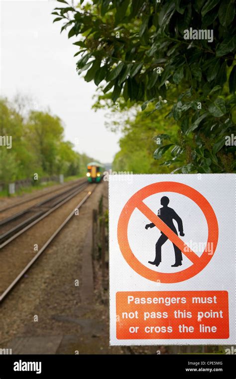 Danger Sign Passengers Must Not Pass This Point Or Cross The Line