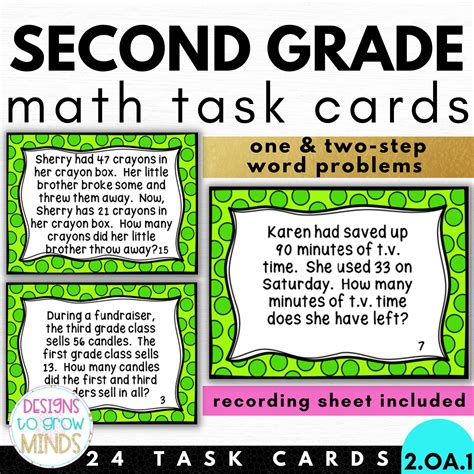 Oa Task Cards One And Two Step Word Problems Made By Teachers