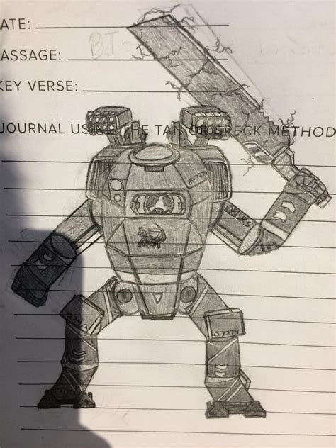 Heres A Quick Bt 7274 Sketch I Did In School Rtitanfall