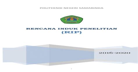 Rencana Induk Penelitian Rip Rip Ini Digunakan Sebagai Acuan