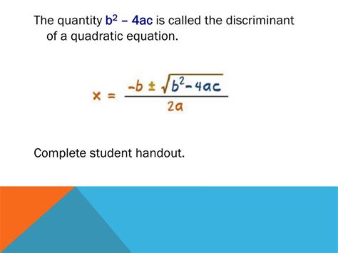 Ppt 7 7 Using The Discriminant Powerpoint Presentation Free Download