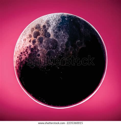 Moon Night Sky Pink Background Stock Vector (Royalty Free) 2235360015 ...