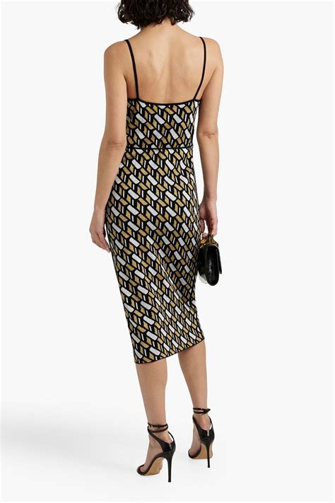 DEREK LAM 10 CROSBY Metallic Jacquard Knit Midi Dress THE OUTNET