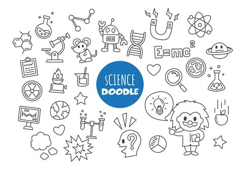 science kawaii doodle  vector art  vecteezy