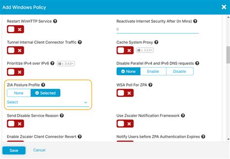 Adding Zia Posture Profiles Zscaler