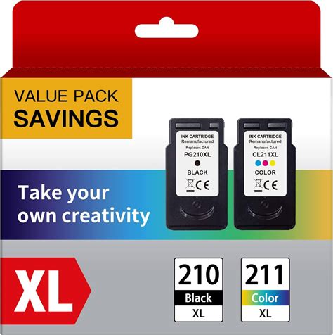 PG 210 XL CL 211 XL High Capacity Ink Multi Pack For Canon 210XL 211XL