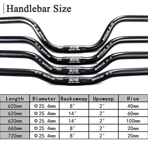 Bucklos Riser Handlebar Bike Mm Aluminum Alloy