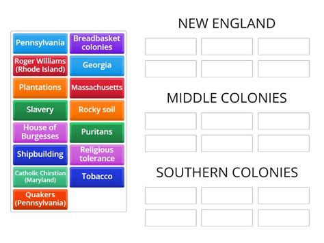 13 COLONIES - Group sort