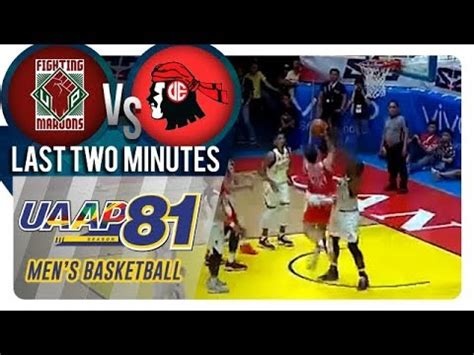 Uaap Mb Up Vs Ue Last Two Minutes October Youtube