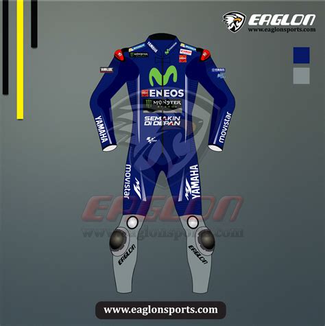 Valentino Rossi Yamaha Movistar Motogp Leather Suit Eaglon