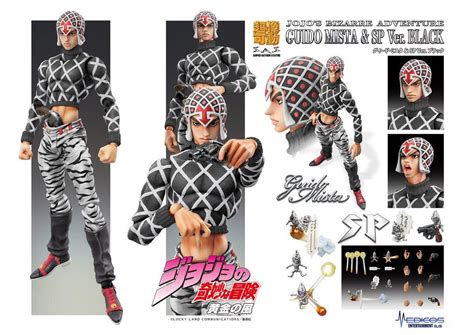 Super Action Series Guido Mista With Sex Pistols Ver Black JoJo S Bizarre Adventure Stardust