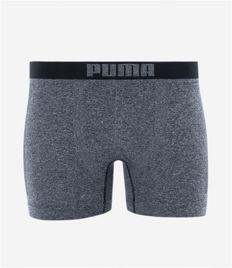 Cueca Boxer Em Microfibra C S El Stico Puma Cinza Mescla