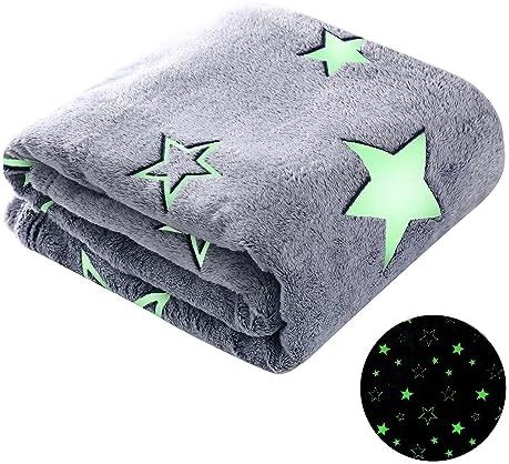 Winthome Couverture Douce Plaid Enfant Phosphorescent Couverture