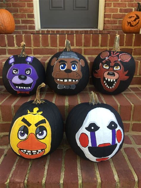 Five Nights At Freddy S No Carve Pumpkin Five Nights At Freddy S FNAF