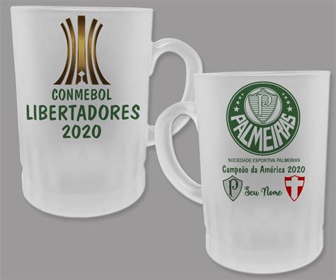 P2 Caneca Chopp 325 Ml Palmeiras Campeão Libertadores 2020 LOJA FIUSHOP