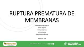 Ruptura Prematura De Membranas Ppt