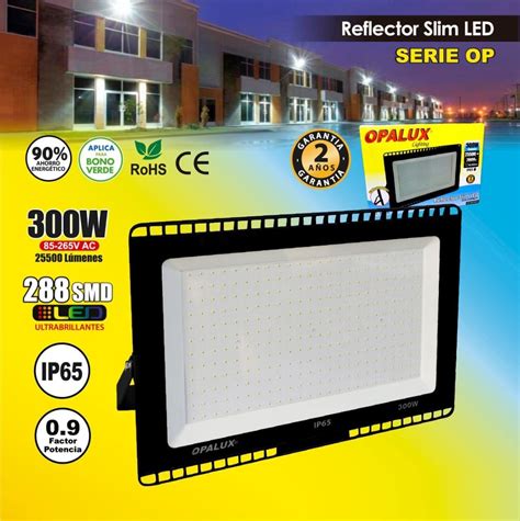 Reflector Led Slim 300 W IP65 Opalux ZEDINTEC ILUMINACION