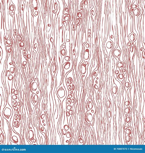 Wood Texture Abstract Hand Drawn Wooden Seamless Pattern Doodle Style