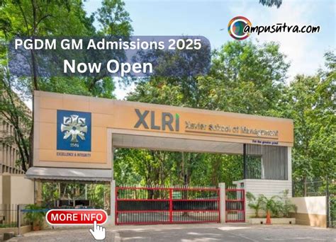 Xlri Jamshedpur Opens Application Pgdm Gm Admissions 2025