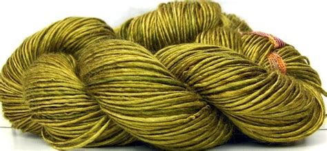 Handspun Bamboo Yarn Olive Green New Autumn Color 214 Yards