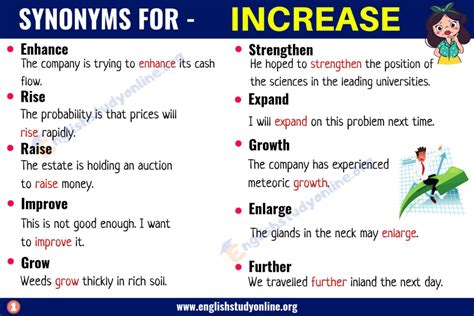 Increase Synonym List Of 20 Useful Synonyms For The Word Increase