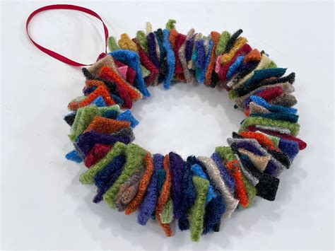 Easy Diy Mini Wreath Made From Upcycled Sweaters You Make It Simple