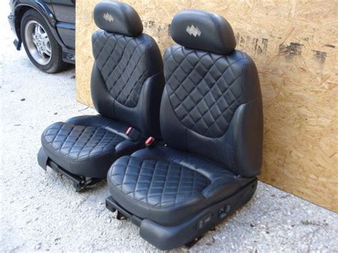 Buy BLACK LEATHER POWER BUCKET SEATS CHEVY S10 TRUCK BLAZER SONOMA ...