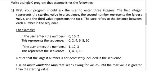 Solved Write A Single C Program That Accomplishes The